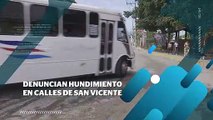 Denuncian hundimiento en calles de San Vicente | CPS Noticias Puerto Vallarta