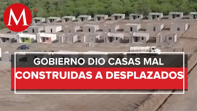 Mal construidas y pequeñas: así son las casas para desplazados por 'narco' en Choix, Sinaloa