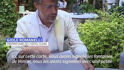 A Venise, sale temps pour les bouteilles d'eau en plastique