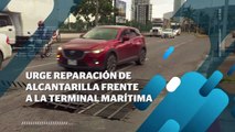 Colapsa la alcantarilla frente a la terminal marítima | CPS Noticias Puerto Vallarta