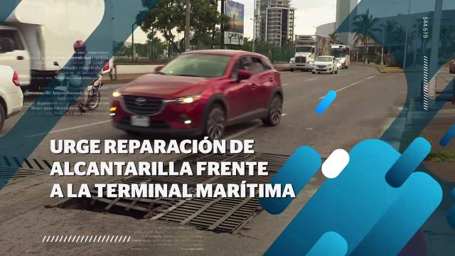 Colapsa la alcantarilla frente a la terminal marítima | CPS Noticias Puerto Vallarta