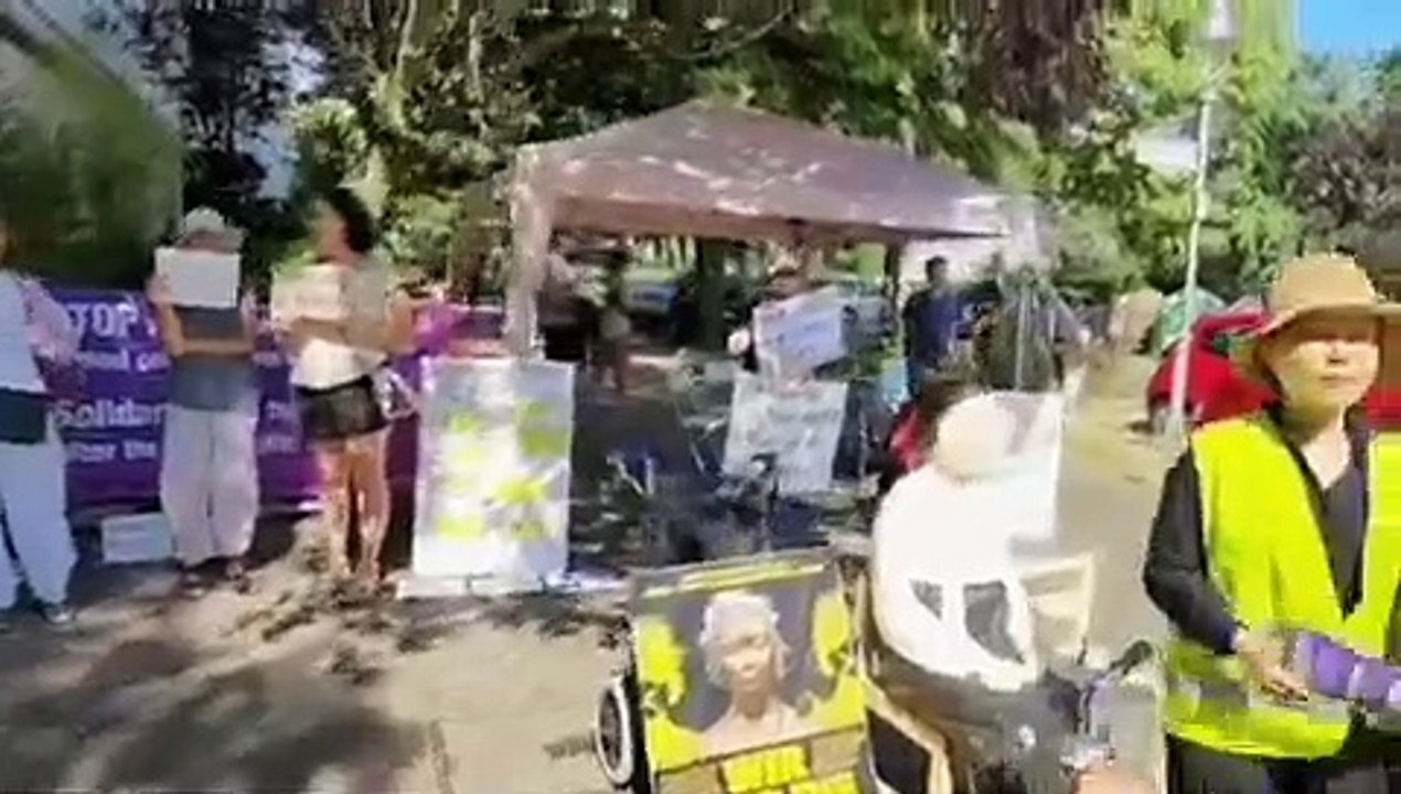 # Volkslehrer : Unrechte Omas missbrauchen koreanische Demonstration in Berlin. 