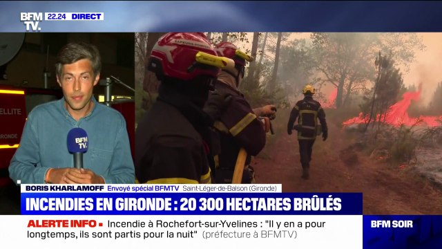 Incendies en Gironde: 850 sapeurs-pompiers sont mobilisés ce soir pour lutter contre les flammes
