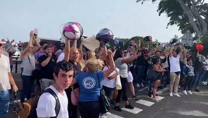 Manifestación a favor del circuito del motor de Tenerife