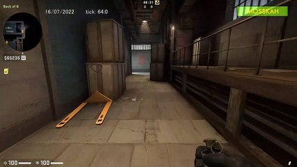 How to Smoke Scaffolding on Train, option 1 - CSGO