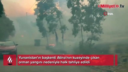 Atina'da korkutan orman yangın: Bölge sakinleri tahliye edildi