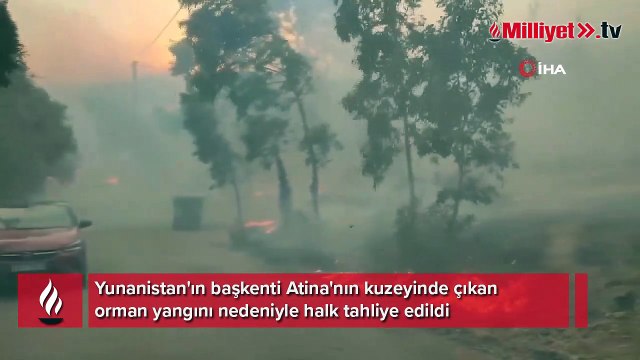 Atina'da korkutan orman yangın: Bölge sakinleri tahliye edildi