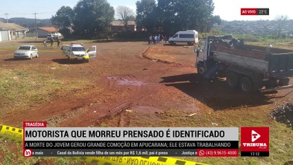 Motorista de Apucarana que morreu prensado é identificado