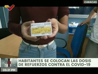Venezolanos atienden el llamado de colocarse el refuerzo de la vacuna contra la COVID-19