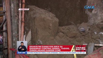 Bahagi ng Damayan Area sa Barangay Central Signal, Taguig, idineklarang danger zone | UB