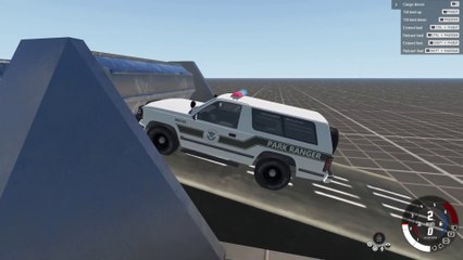 BeamNG Drive: Police Cars vs. Large Rollers