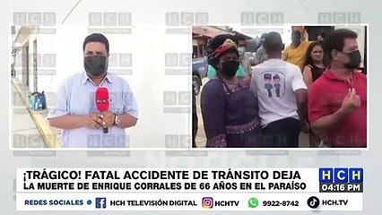 ¡Adulto mayor perece embestido por moto en El Paraíso!
