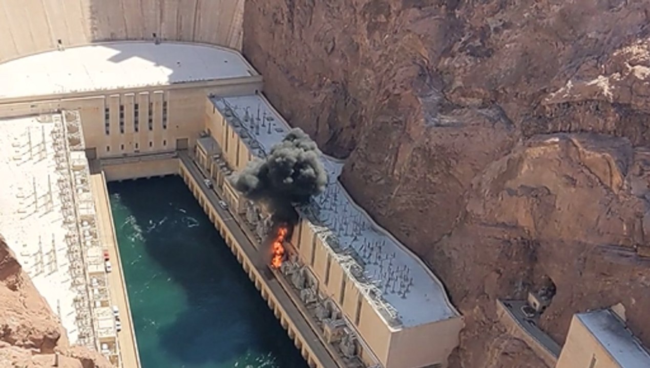 Sirens ring as transformer catches fire at Nevada's Hoover Dam