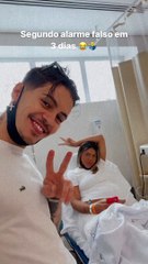 Pietra, filha de Biel e Tays Reis, deu dois alarmes falsos em três dias