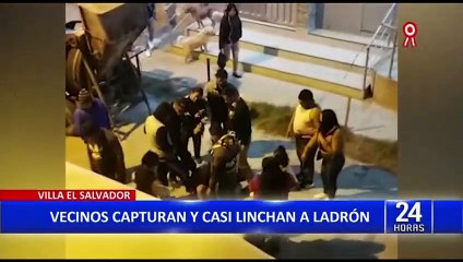 VES: Vecinos capturan y casi linchan a delincuente