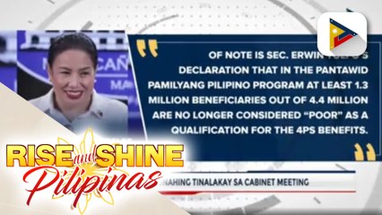 4Ps, isa sa mga pangunahing tinalakay sa Cabinet meeting; DENR Sec. Ma. Antonia Yulo-Loyzaga, nanumpa na