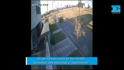 Así perturban la paz de Hernández  las motos: alta velocidad y "explosiones"