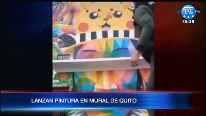 Municipio de Quito presentó denuncia por daño al mural de Pikachu