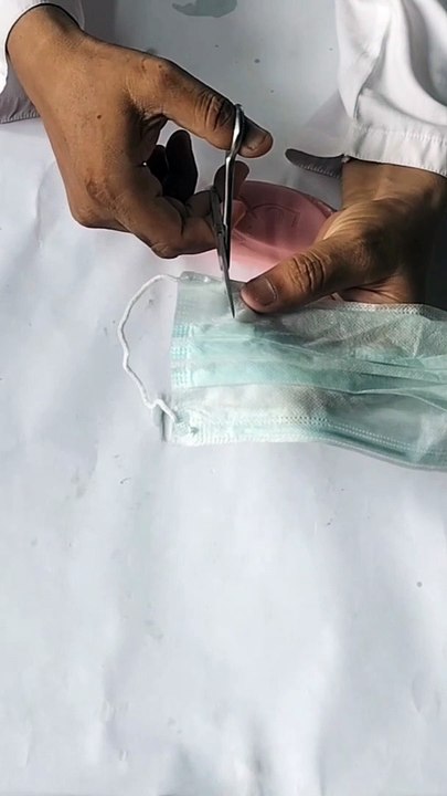 mask and soap.