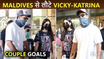 Vicky-Katrina Walk Hand In Hand As They Are Back From Maldives Vacation | Post Birthday Celebration