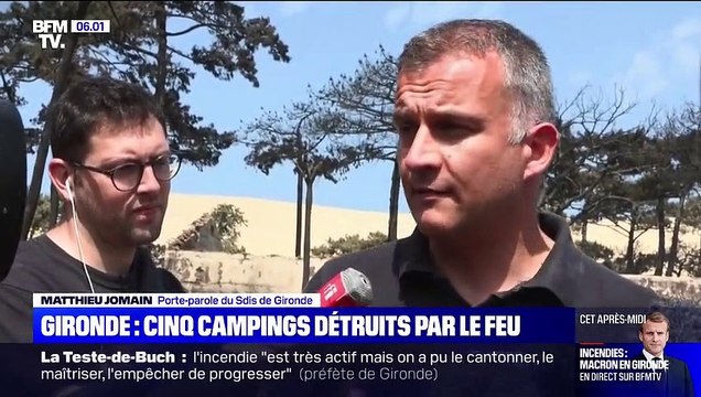 Incendies en Gironde: les images des dégâts dans les campings autour de la dune du Pilat
