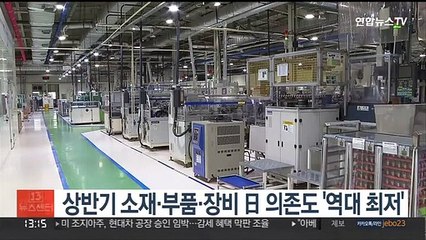 상반기 소재·부품·장비 日 의존도 '역대 최저'