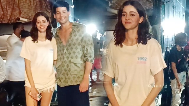 नए प्रोजेक्ट के शूट पर साथ दिखे अनन्या पांडेय-सिद्धार्थ चतुर्वेदी