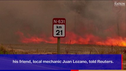 Man dramatically escapes wildfire in Spain | The Nation