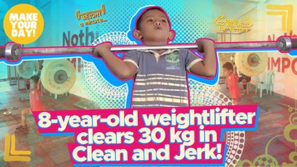 8-year-old weightlifter clears 30 kg in Clean and Jerk! | Make Your Day