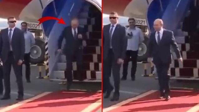 Erdoğan ve Reisi ile buluşmak için Tahran'a giden Putin'in yürüyüşü dünya basınında gündem oldu