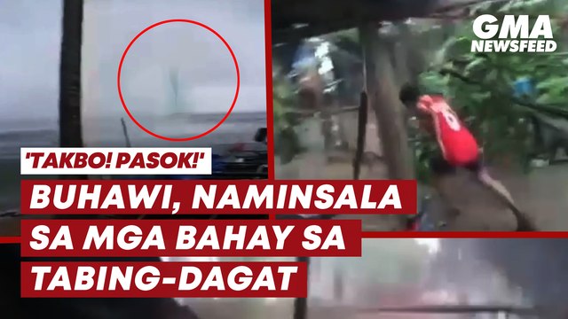 Buhawi, naminsala sa mga bahay sa tabing-dagat | GMA News Feed