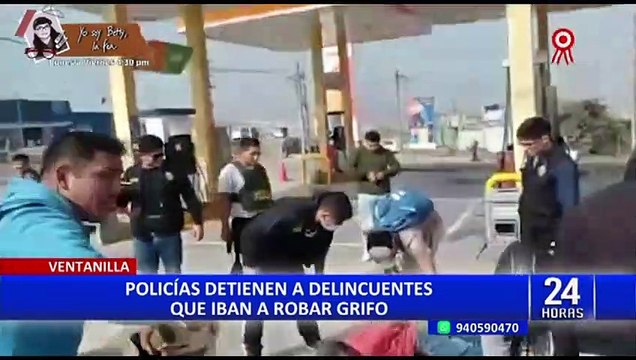 Ventanilla: ¡A balazos! Policía frustra asalto a grifo y captura a tres delincuentes