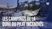Les images des campings incendiés autour de la dune du Pilat