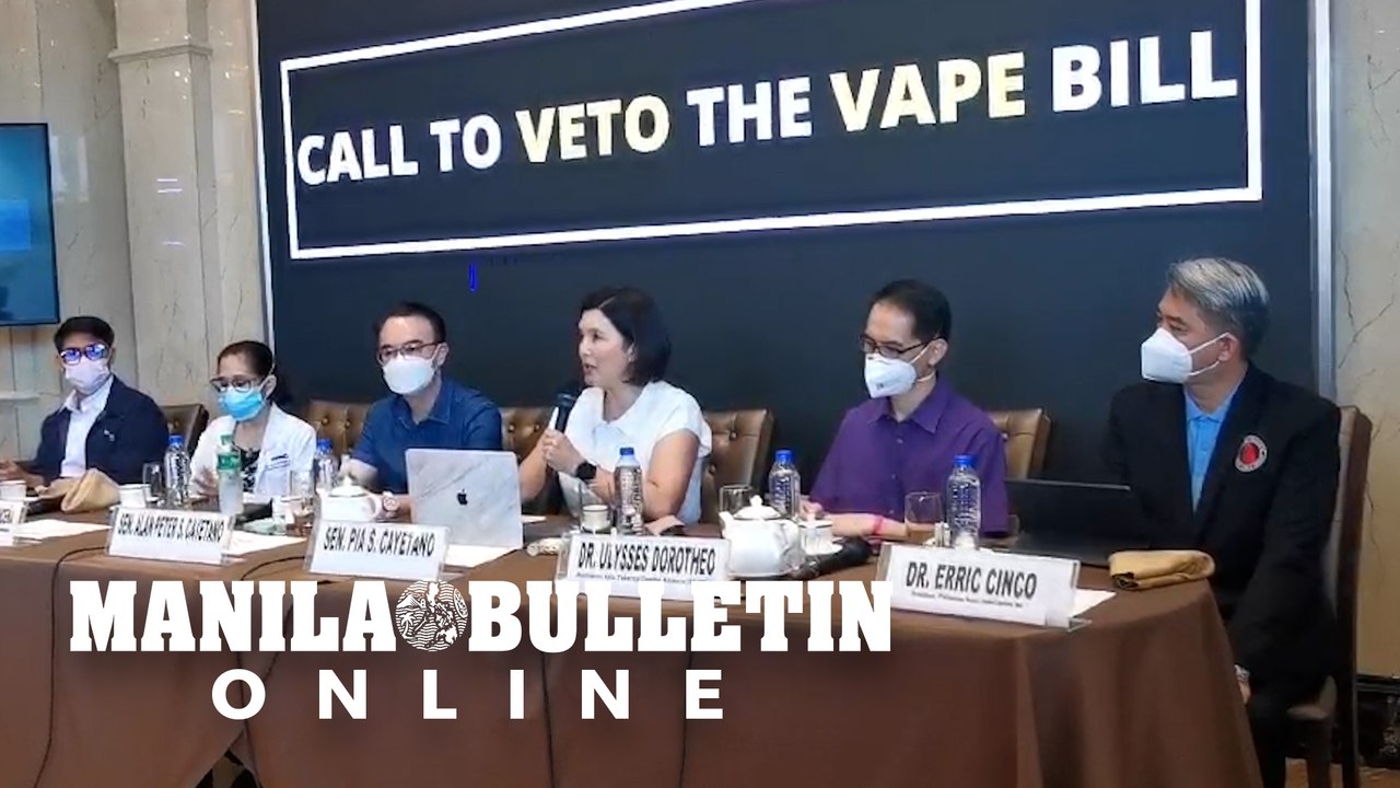 Senators Pia and Alan Peter Cayetano, Medical Doctors, and advocates call for the veto of the Vape Bill