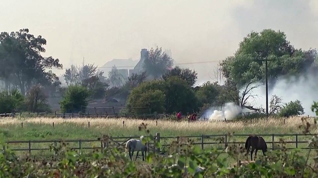 Fires burn around London during record-breaking heatwave