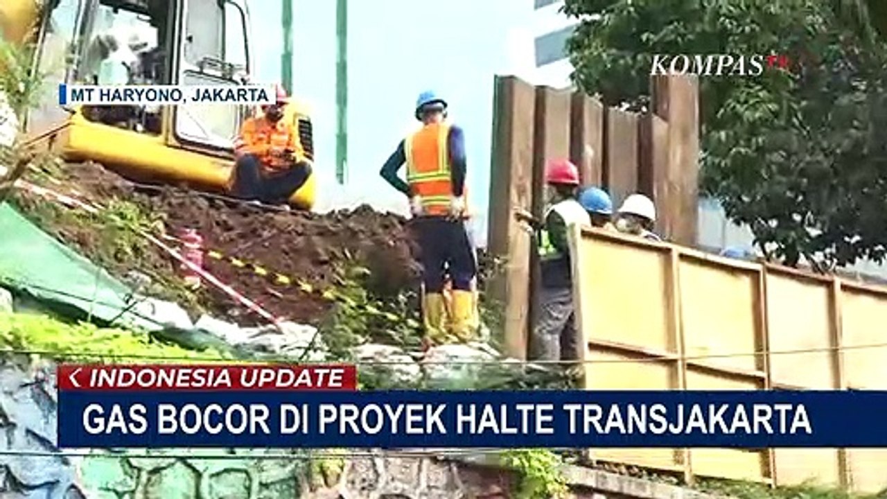 Pantauan Situasi di Jalan MT Haryono, Pasca Kebocoran Pipa Gas di Proyek Halte Transjakarta!