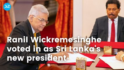 Ranil Wickremesinghe voted in as Sri Lanka's  new president