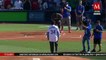 Fernando Valenzuela lanzó la primera bola en el Juego de Estrellas de la MLB