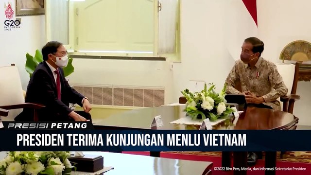 Presiden Jokowi Menerima Menteri Luar Negeri Vietnam di Istana Merdeka
