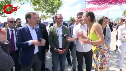 Ekrem İmamoğlu'nu gören genç kız ne yapacağını bilemedi: İşte o anlar...