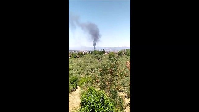Incendio Firenze, la colonna di fumo