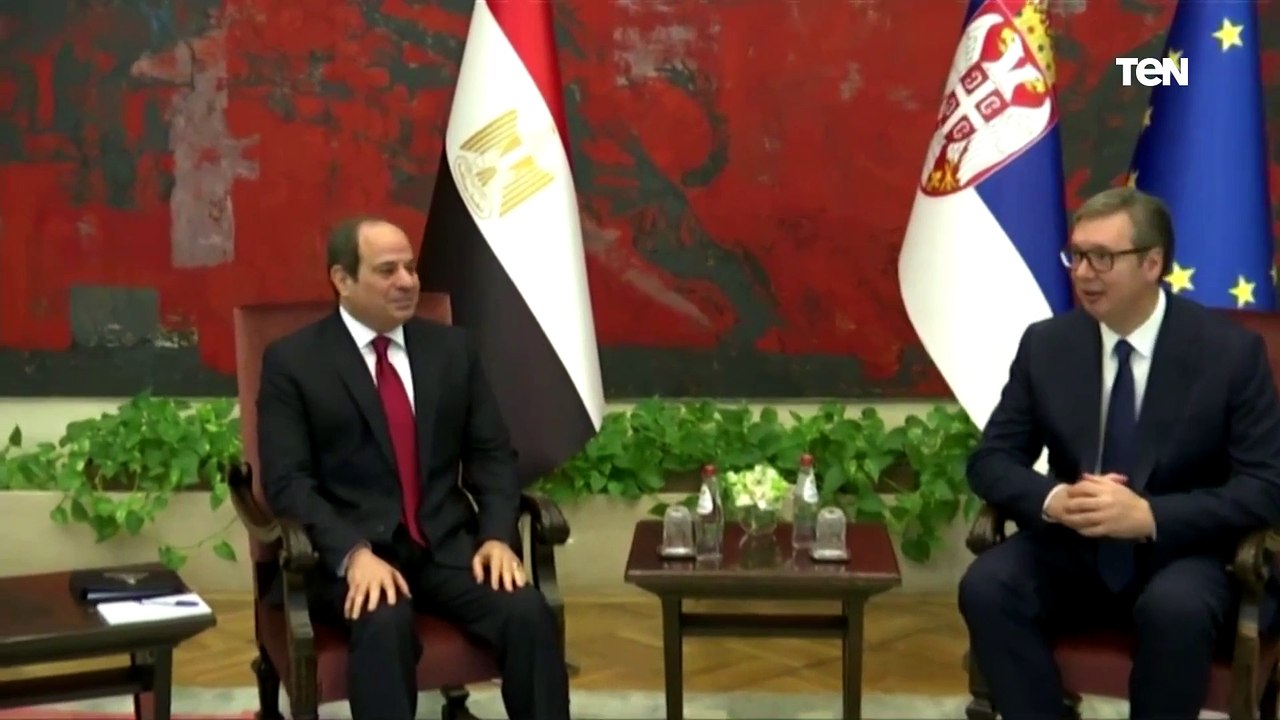 الرئيس عبد الفتاح السيسي يعقد جلسة مباحثات مشتركة مع نظيرة الصربي