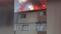 Son dakika haber: Kocaeli'de korkutan yangın: Tadilatı yapılan çatı alevlere teslim oldu