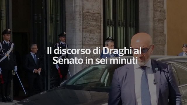 Ecco cosa ha detto Draghi al Senato, il discorso (di mezz'ora) in 6 minuti