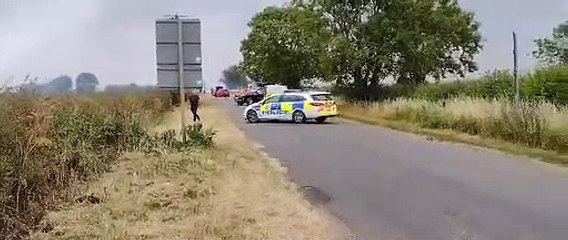 Eyewitness films fire at Gorse Lane, Grantham