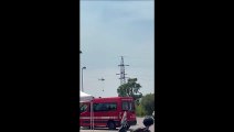 Incendio Massarosa, gli elicotteri in volo
