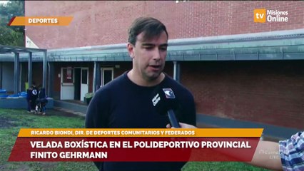 Velada boxística en el Polideportivo Provincial Finito Gehrmann