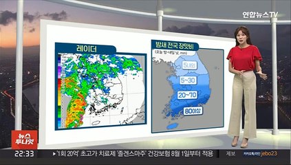 [생활날씨] 밤새 장맛비…남해안 80mm↑ 집중호우