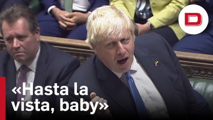 Johnson se despide del Parlamento con un «hasta la vista, baby»