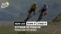 Attaque de Pogacar / Pogacar attacks - Étape 17 / Stage 17 - #TDF2022